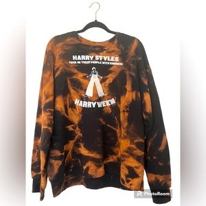 Harry Styles Harryween Halloween Tie Dye Hanes Cotton Crewneck Sweater Sz Large